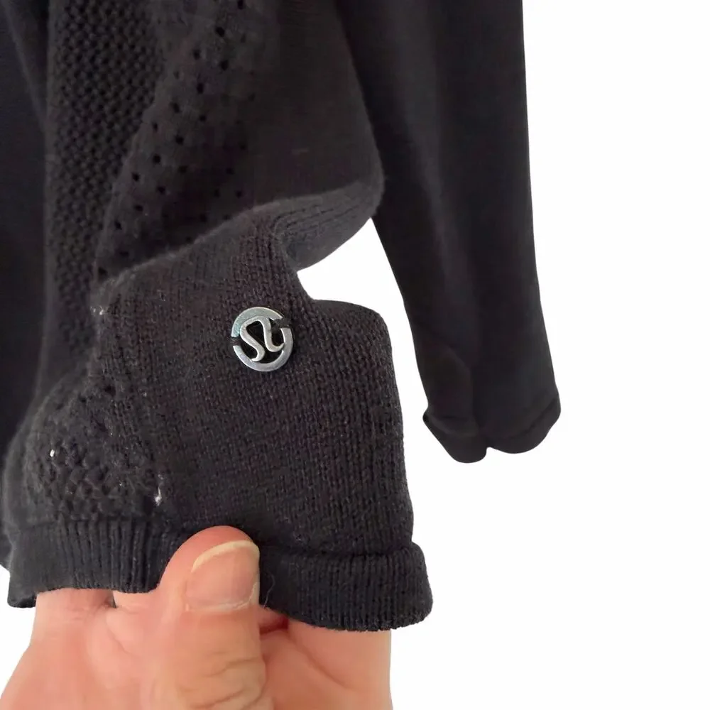 Lululemon Black Still Movement Sweater Sz M